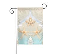 YYHHAOFA Drapeau de jardin motif étoile de mer plage 4 saisons décoration cour 30,5 x 45,7 cm