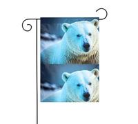 YYHHAOFA Drapeau de jardin motif ours polaire pour décoration de cour 30,5 x 45,7 cm pour jardin, terrasse, balcon