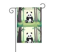 YYHHAOFA Drapeau de jardin motif panda mignon pour décoration de cour 30,5 x 45,7 cm pour jardin, terrasse, balcon