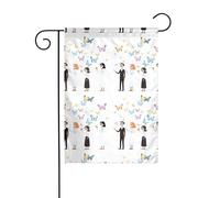 YYHHAOFA Drapeau de jardin motif papillons libérés par les prêtres 30,5 x 45,7 cm pour jardin, terrasse, balcon
