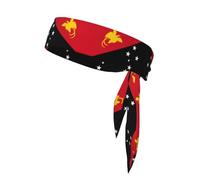 YYHHAOFA Drapeau de la Papouasie-Nouvelle-Guinée - Foulard de sport - Absorbe la transpiration et respirant - Bandeau de mouvement - Double face