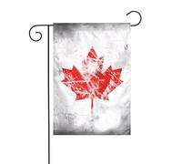 YYHHAOFA Drapeau du Canada rétro imprimé sur mât de drapeau extérieur décoration de cour double face 30,5 x 45,7 cm