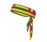 YYHHAOFA Drapeau du Togo Picture Sports Foulard absorbant la transpiration et respirant, bandeau de mouvement, foulard double face