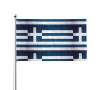 YYHHAOFA Drapeau grec imprimé drapeau grec - Bannière en polyester - Couleurs vives, séchage rapide et facile à suspendre pour jardin, terrasse et décorations de fête - 0,9 x 1,5 m