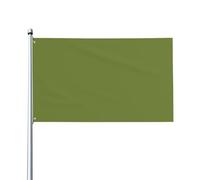 YYHHAOFA Drapeaux décoratifs d'extérieur en polyester de haute qualité, couleurs vives, séchage rapide et installation facile pour terrasse, cour, fête - Vert foncé uni - 0,9 x 1,5 m