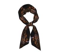 YYHHAOFA Écharpe tendance pour femme, motif cigares et whisky, accessoire polyvalent, doux, soyeux