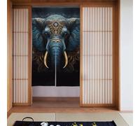 YYHHAOFA Eerie Lot de 2 rideaux en tissu Motif éléphant 86,4 x 142,2 cm