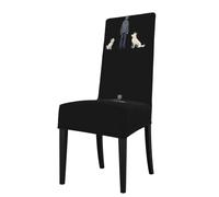 YYHHAOFA Elle ne vous a que dans ses yeux. La housse de chaise de salle à manger imprimée est facile à démonter et fabriquée en tissu haute résilience qui est résistant à l'usure