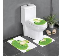 YYHHAOFA Ensemble de 3 tapis de sol antidérapants à séchage rapide Motif grenouille Prince sur la feuille de lotus