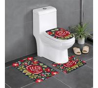 YYHHAOFA Ensemble de 3 tapis de sol antidérapants et durables avec motif de roses ukrainiennes