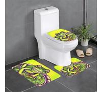 YYHHAOFA Ensemble de 3 tapis de sol antidérapants imprimés grenouille dans un étang pour salle de bain