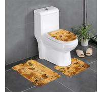 YYHHAOFA Ensemble de tapis de sol 3 pièces motif récolte de blé absorbant l'eau et antidérapant pour salle de bain, toilettes et cuisines
