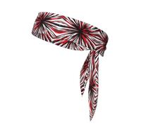 YYHHAOFA Explosion Burst Foulard de sport absorbant la transpiration et respirant Motif image Rouge/noir