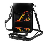 YYHHAOFA Fire Dragon Under The Volcano Pattern Petit sac à bandoulière en cuir pour femme, imperméable et durable