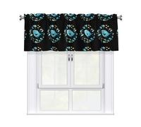 YYHHAOFA Fish in The Fragments Rideau court avec tringle à cantonnière filtrant la lumière pour cuisine, salle de bain, buanderie, studio 137,2 x 45,7 cm