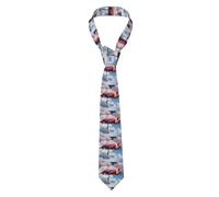 YYHHAOFA Flamingo In The Clou Picture Cravate pour homme pour le travail, le travail, les anniversaires, les mariages, les fêtes, les banquets Entretien facile 145 x 7,9 cm