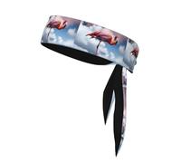 YYHHAOFA Flamingo In The Clou Picture Foulard de sport, absorbant la transpiration et respirant, bandeau de mouvement, foulard double face
