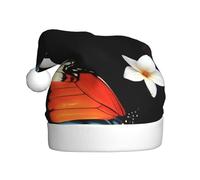 YYHHAOFA Fleurs et papillons dansent ensemble image chapeau de Noël pour adulte pour homme et femme vêtements bandeau pour les occasions festives