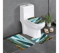 YYHHAOFA Foggy Mountains Lot de 3 tapis de sol antidérapants à séchage rapide Motif paysage