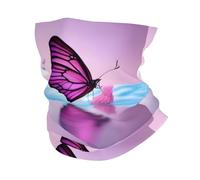 YYHHAOFA Foulard à motif papillon rose, bandeau multifonction, pour homme et femme