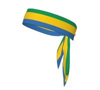 YYHHAOFA Foulard de sport avec motif drapeau du Gabon, décontracté, élastique, absorbant la transpiration, réglable, antidérapant