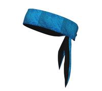 YYHHAOFA Foulard de sport double face imprimé écailles de poisson bleu, séchage rapide, évacuation de l'humidité pour femmes, filles et hommes