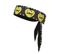 YYHHAOFA Foulard de sport imprimé « Love you with all my heart » absorbant la transpiration et respirant, bandeau de mouvement, foulard double face