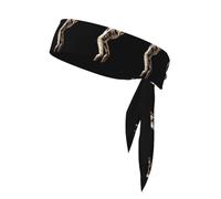 YYHHAOFA Foulard de sport imprimé momie avec bras cassé, absorbant la transpiration et respirant, bandeau de mouvement, foulard double face