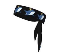 YYHHAOFA Foulard de sport imprimé Prince Baleine dans l'Océan, absorbant la transpiration et respirant, bandeau de mouvement, foulard double face