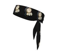YYHHAOFA Foulard de sport imprimé Time is money absorbant la transpiration et respirant, bandeau de mouvement, foulard double face