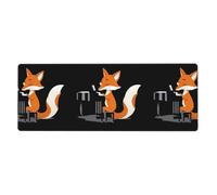 YYHHAOFA Fox Playing The Piano_107366009 Tapis de souris imprimé extra large, clavier de jeu antidérapant, version épaisse, 30,5 x 80 cm