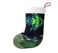 Yyhhaofa Fresh Spring Stream Chaussettes de Noël imprimées double face pour décoration d'intérieur