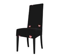 YYHHAOFA Gardez le sourire chaque jour. La housse de chaise de salle à manger imprimée est facile à démonter et fabriquée en tissu haute résilience résistant à l'usure