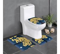 YYHHAOFA Ginkgo Under The Moonlight Lot de 3 tapis de salle de bain antidérapants pour toilettes, coiffeuse et toilettes