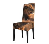 YYHHAOFA Housse de protection amovible pour chaise de salle à manger motif animaux africains en tissu élastique doux et confortable