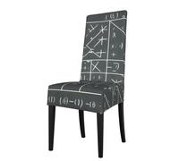 YYHHAOFA Housse de protection pour chaise de salle à manger mathématiques, géométrique, geek calculus, douce, confortable, nécessaire extensible pour la plupart des chaises sans accoudoirs