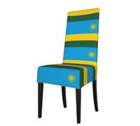 YYHHAOFA Housse de protection pour chaise de salle à manger Motif drapeau du Rwanda - Doux, confortable, nécessaire extensible pour la plupart des chaises sans accoudoirs