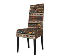 YYHHAOFA Housse de protection pour chaise de salle à manger, motif ethnique tribal africain, amovible, fabriquée en tissu élastique doux