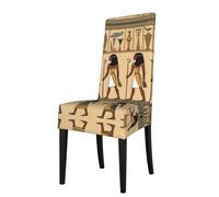 YYHHAOFA Housse de protection pour chaise de salle à manger pour femme en Égypte ancienne - Doux, confortable, nécessaire extensible pour la plupart des chaises sans accoudoirs