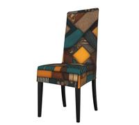 YYHHAOFA Housse de protection pour chaise de salle à manger style africain avec impression patchwork - Doux, confortable, nécessaire extensible pour la plupart des chaises sans accoudoirs