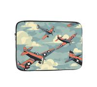 YYHHAOFA Housse de protection pour ordinateur portable de 12" - Motif avion de la Seconde Guerre mondiale - Pour homme et femme - Pour voyage d'affaires, bureau et usage quotidien