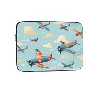 YYHHAOFA Housse de protection pour ordinateur portable de 15" - Motif avion de la guerre mondiale - Pour homme et femme - Pour voyage d'affaires, bureau et quotidien