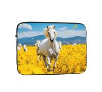 YYHHAOFA Housse de protection pour ordinateur portable de 15" - Motif cheval de colza - Pour homme et femme - Pour voyage d'affaires, bureau et quotidien