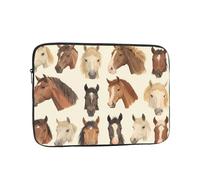 YYHHAOFA Housse de protection pour ordinateur portable de 15" - Motif cheval - Pour homme et femme - Pour voyage d'affaires, bureau et quotidien
