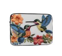 YYHHAOFA Housse de protection pour ordinateur portable de 15 pouces - Motif colibris - Motif floral brodé - Pour homme et femme - Pour les voyages d'affaires, le bureau et le quotidien