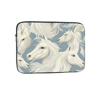 YYHHAOFA Housse de protection pour ordinateur portable de 30,5 cm - Motif cheval blanc - Pour homme et femme - Pour voyage d'affaires, bureau et quotidien