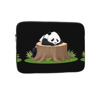 YYHHAOFA Housse de protection pour ordinateur portable de 38,1 cm - Motif panda allongé sur une souche d'arbre - Pour homme et femme - Pour voyage d'affaires, bureau et usage quotidien