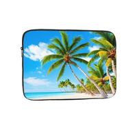 YYHHAOFA Housse de protection pour ordinateur portable de 38,1 cm - Motif plage de sable et palmier - Pour homme et femme - Pour voyage d'affaires, bureau et quotidien