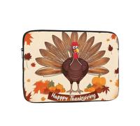 YYHHAOFA Housse de protection pour ordinateur portable Happy Thanksgiving Decor Turquie avec image de feuilles d'érable - Housse résistante aux chocs pour ordinateur portable de 30,5 cm, pour homme et
