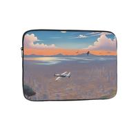 YYHHAOFA Housse de protection pour ordinateur portable motif avion au lointain - Housse résistante aux chocs pour ordinateur portable de 43,2 cm pour homme et femme, voyage d'affaires, bureau